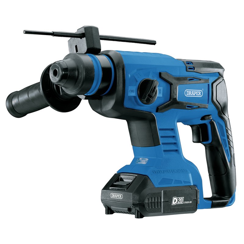 Draper D20 20V Brushless SDS+ Rotary Hammer Drill, 2 x 2.0Ah Batteries, 1 x Charger 00592