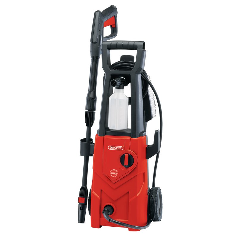 Draper 230V Pressure Washer, 1,600W, 135Bar, Red 00786