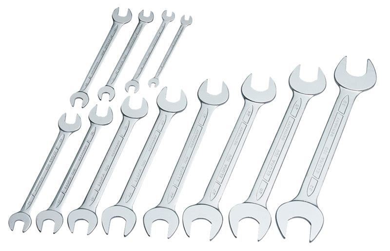 Draper Long Metric Open End Spanner Set (12 Piece) 01276