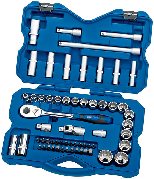 Draper 02361 1/2" Sq. Dr. Metric 12 Point Draper Multi-Drive&#174; Socket Set (60 Piece)