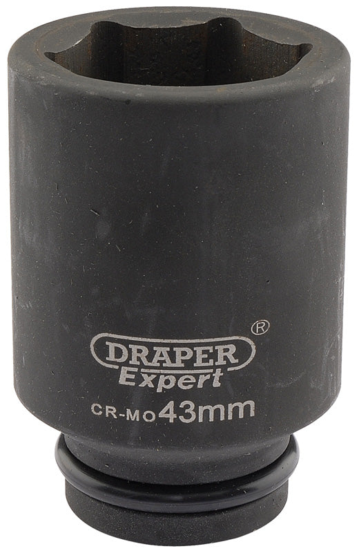 Draper Draper Expert HI-TORQ&#174; 6 Point Deep Impact Socket, 3/4" Sq. Dr., 43mm 05074