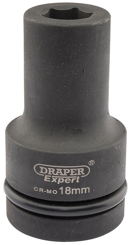 Draper Draper Expert HI-TORQ&#174; 6 Point Deep Impact Socket, 1" Sq. Dr., 18mm 05133