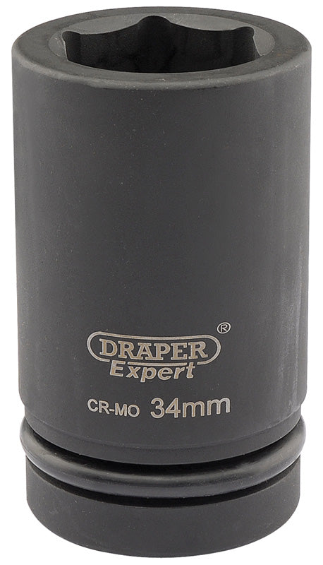 Draper Draper Expert HI-TORQ&#174; 6 Point Deep Impact Socket, 1" Sq. Dr., 34mm 05148