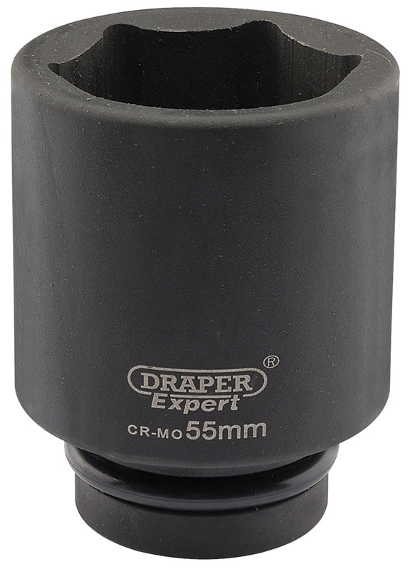 Draper Draper Expert HI-TORQ&#174; 6 Point Deep Impact Socket, 1" Sq. Dr., 55mm 05156