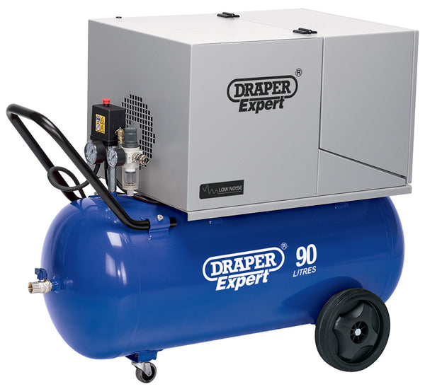 Expert 90L 230V 2.2kW (3hp) V-Twin Low Noise Air Compressor