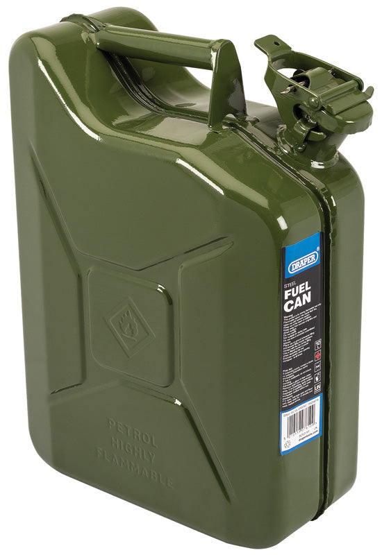 Draper Steel Fuel Can, 10L, Green 07610