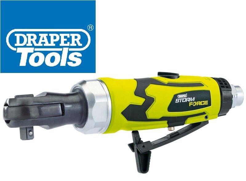 demo DRAPER 65018 STUBBY 1/4" DRIVE AIR RATCHET WRENCH AIR COMPRESSOR TOOL