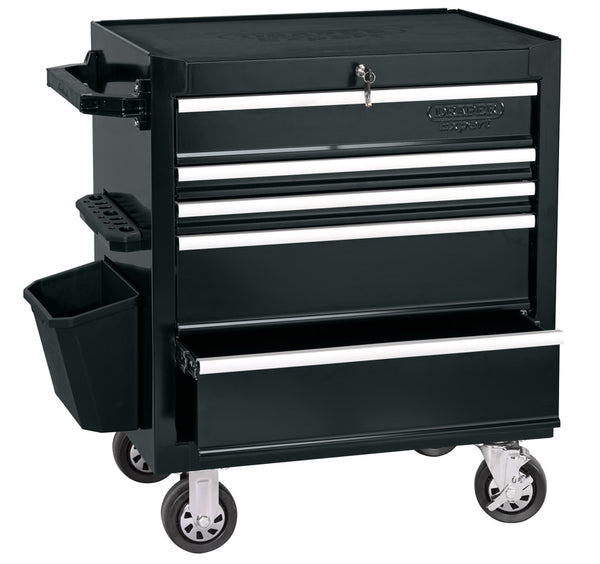 Draper Roller Tool Cabinet, 5 Drawer, 26", Black - Discontinued 14252