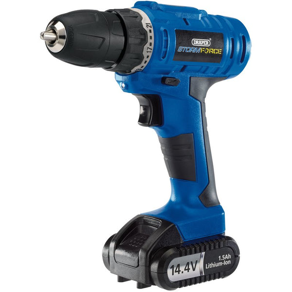 Draper 14598 Storm Force&#174; Cordless Rotary Drill with Li-ion Battery (14.4V)