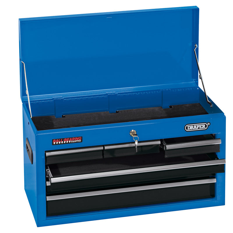 Draper Tool Chest, 6 Drawer, 26", Blue 14606