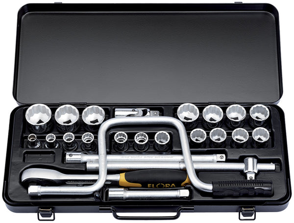 24 Piece 1/2" Square Drive Elora Imperial Socket Set