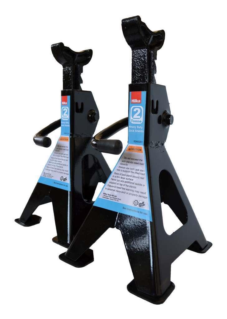 HILKA AXLE STAND X4 2 TON TONNE RATCHET ACTION STANDS HEAVY DUTY 82443201