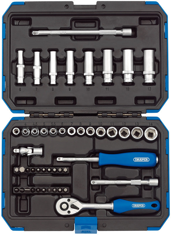 Draper Metric Socket Set, 1/4" Sq. Dr. (47 Piece) 16355