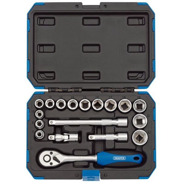 Draper Metric Socket Set, 3/8" Sq. Dr. (18 Piece) 16359