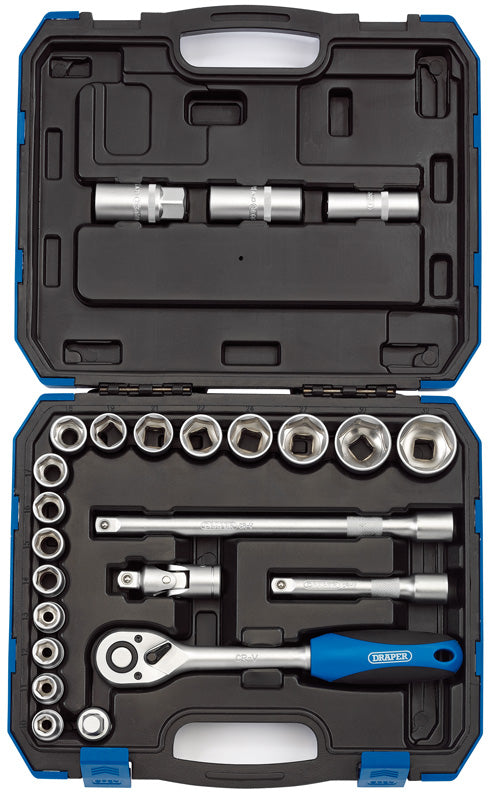 Draper Metric Socket Set, 1/2" Sq. Dr. (24 Piece) 16362