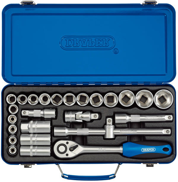 Draper Metric Socket Set, 1/2" Sq. Dr. (26 Piece) 16368