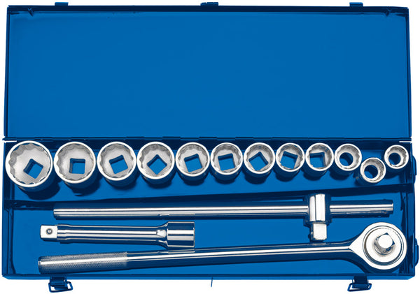 Draper Metric Socket Set in Metal Case, 3/4" Sq. Dr. (15 Piece) 16440