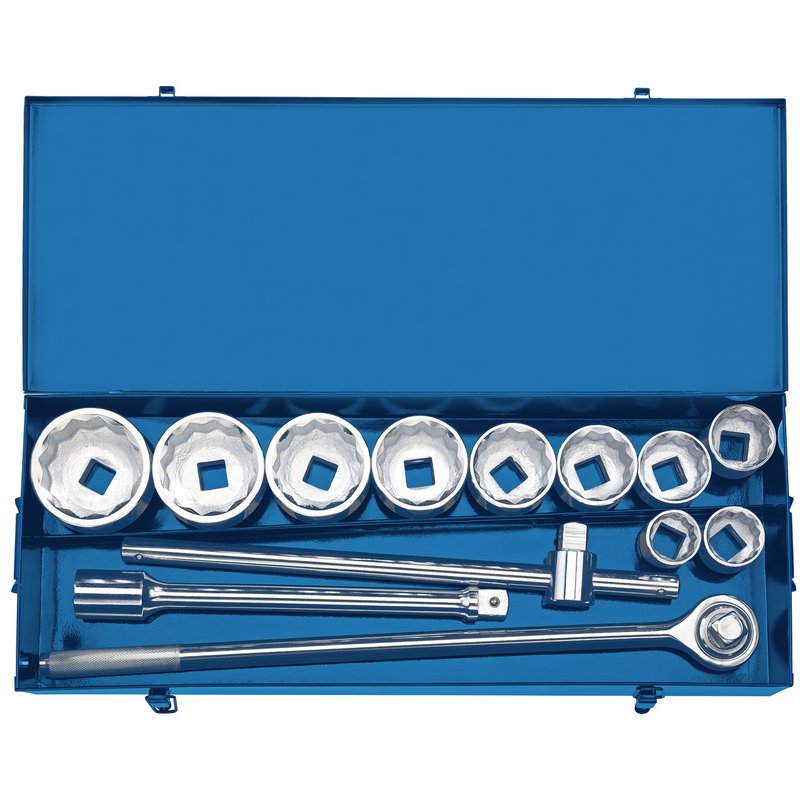 Draper Metric Socket Set in Metal case, 1" Sq. Dr. (13 Piece) 16441