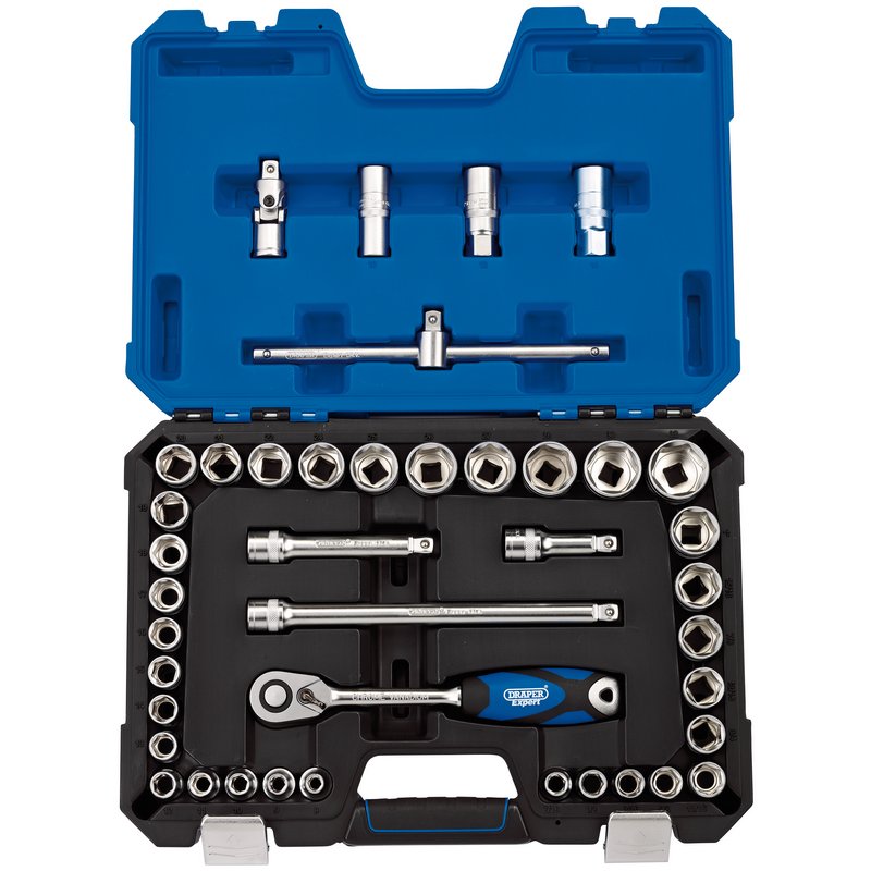 Draper Draper Expert Combined MM/AF Socket Set, 1/2" Sq. Dr. (41 Piece) 16453