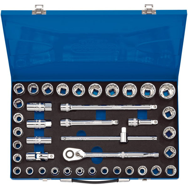 Draper 1/2" Sq. Dr. Combined MM/AF Socket Set (40 Piece) 16478