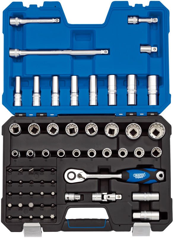 Draper 1/2" Sq. Dr. Metric Multi-Drive&#174; Socket Set (60 Piece) 16481