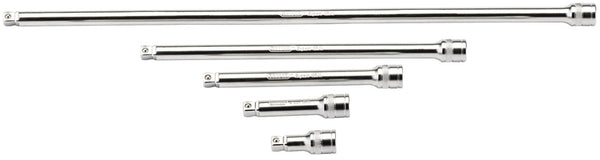 Draper Wobble Extension Bar Set, 3/8" Sq. Dr., Micro Satin Chrome (5 Piece) 16768