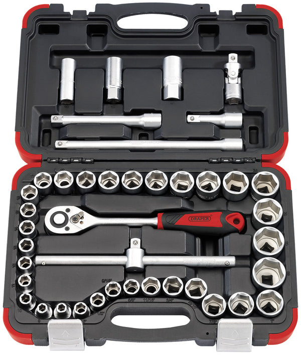 Draper 16836 1/2" Sq. Dr. MM/AF Combination Socket Set (41 Piece)