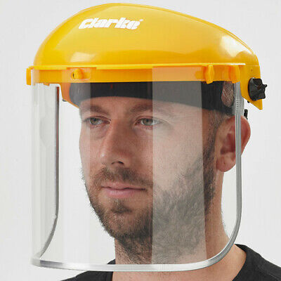 CLARKE FACE SHIELD EYE PROTECTION MASK GUARD SAFETY WORK WEAR HIGH VIS VISOR V1A