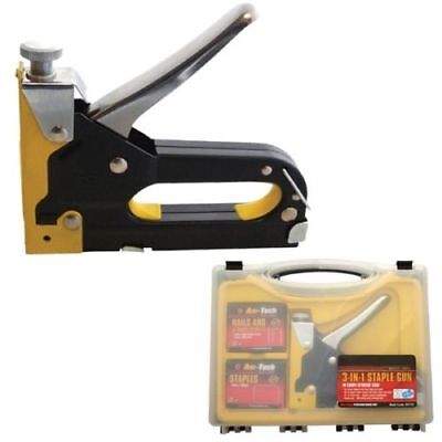 STAPLE & NAIL GUN 3 IN 1 UPHOLSTERY TACKER 1600 STAPLES NAILS IN CASE CT1609