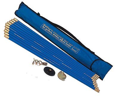 Bailey Drain Rod 30ft Industrial Plunger Rod Unblocker Set Cleaning Rods & Bag