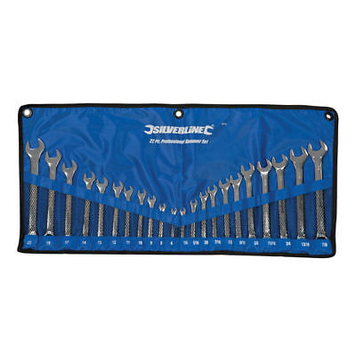 Silverline Spanner Set 22pc Combination AF Metric Wrench Set 6-22mm 1/4-7/8" SP57