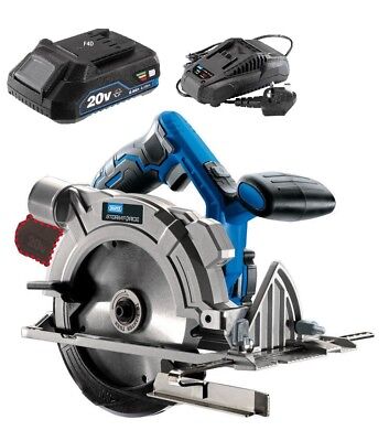 DRAPER CIRCULAR SAW 20V CORDLESS LASER GUIDE 165MM & BATTERY + CHARGER 89451