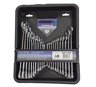 22PC SPANNER SET METRIC AF SAE IMPERIAL POLISHED COMBINATION WRENCH SET SP160