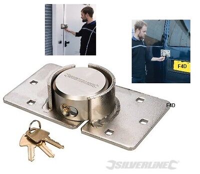 SILVERLINE VAN DOOR LOCK SECURITY PADLOCK HASP VAN LOCK SHED GARAGE 633786 73MM