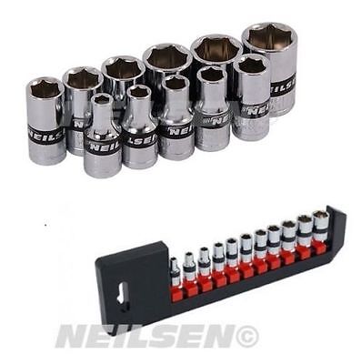 11PC DEEP SOCKET SET 1/4" DRIVE SAE AF IMPERIAL 5/32" to 1/2" CT1602