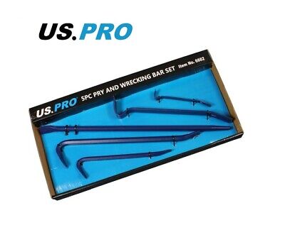 US PRO Gorilla Wrecking Bar Pry Bar 5pc Crowbar Crow Bar Set Kit 6882