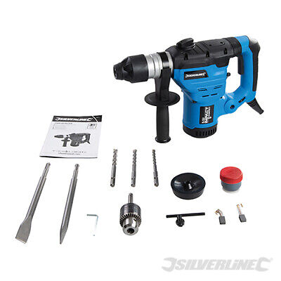 SILVERLINE SDS HAMMER DRILL 1500W ROTARY IMPACT 230V 3 FUNCTION 268819