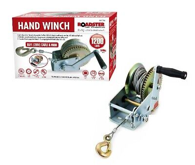 WINCH PULLER HAND POWERED 1200LB 20M MANUAL BOAT MARINE CAR VAN TRAILER 66176