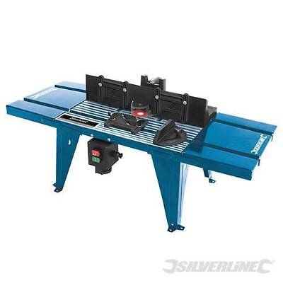 Silverline Router Table With Protractor 850x335mm Routing Station Plunge 264895