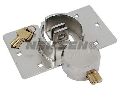 SILVERLINE VAN DOOR LOCK SECURITY PADLOCK HASP 73MM 3 KEYS SHED GARAGE 633786