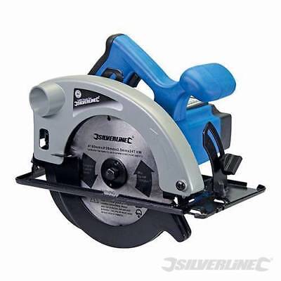 SILVERLINE CIRCULAR SAW 1200W 185MM TCT & CUTTING BLADE 845135