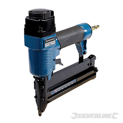 SILVERLINE AIR NAILER & STAPLER 50MM UPHOLSTERY TACKER TOOL HEAVY DUTY 633524