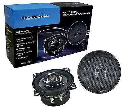 SUBZERO CAR SPEAKER 150W 4" COAXIAL 10CM 2 WAY VAN DOOR SHELF SPEAKERS SS3325