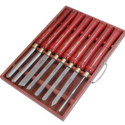 8PC CHISEL SET HSS WOOD LATHE CARVING WOOD TURNING GAUGE PARTING TOOLS CT0056