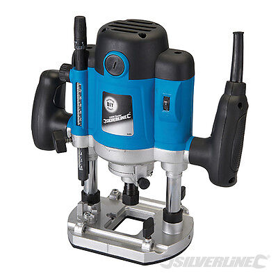 SILVERLINE PLUNGE ROUTER 1500W 1/2" CUTTER ELECTRIC 240V INC COLLECTS 264895