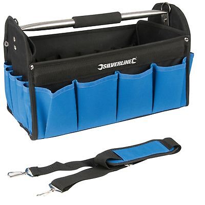 SILVERLINE TOOL BAG 16" 400MM BOX CHEST STORAGE TOTE BAG CADDY HOLDALL CASE 091