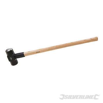 Silverline Sledge Hammer 10lb Hardwood Handle Club Lump Rubber Grip 868661