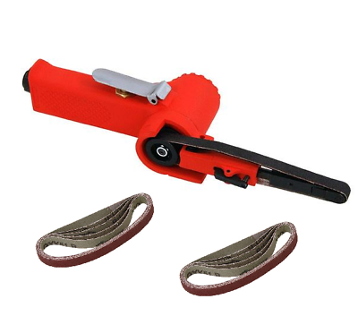 AIR BELT SANDER 10MM X 330MM FINGER FILE & 13 BELTS BELT FILE CT1075