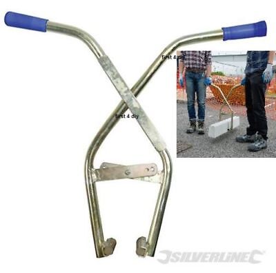 SILVERLINE KERB TONGS TONG KERBING EDGING STONE PAVING SLAB CARRIER LIFTER 700MM