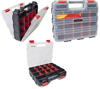 Tool Organiser 34 Section Parts Box Screws Nails Storage Carry Case Box S6463